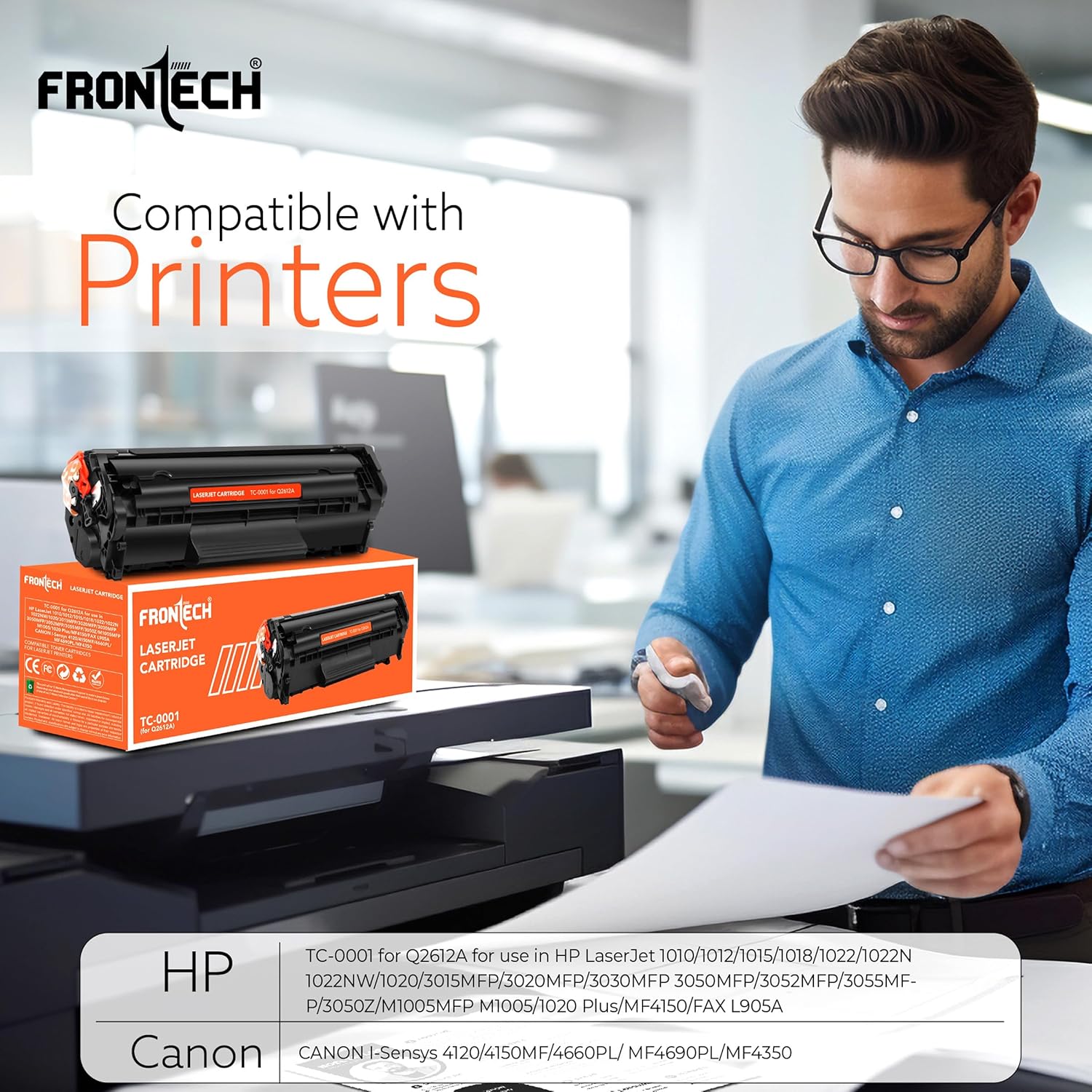 FRONTECH Q2612A Toner Cartridge – HP LaserJet Compatible