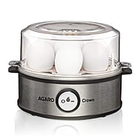 AGARO Crown Instant Egg Boiler 360 Watts, Boils Up to 7 Eggs with 3 Modes Heating/Stainless Steel Body (Silver)