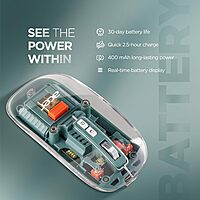 Acer Clearview Transparent Wireless Mouse | Triple Mode, Silent Click, 1600 DPI, USB-C Rechargeable