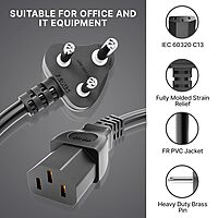 Uport 15M Desktop Power Cord – Premium quality, robust power cord for desktops. Guarantees dependable power with gold connectors for superior performance.