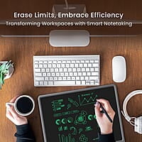 Portronics Ruffpad 21 LCD Writing Pad with 21 Inches Large Screen, Stylus Pen, Erase Button, Smart Lock