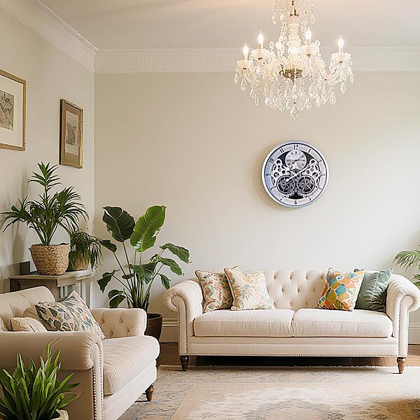 “Retro Gear Wall Clock | Timeless Industrial Elegance”