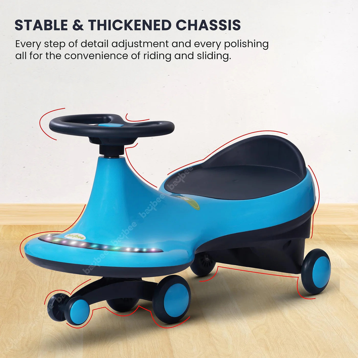 Baybee Trix Go Kids Magic Swing Cars for Kids-Blue Baybee Trix Go Kids Magic Swing Cars for Kids-Blue