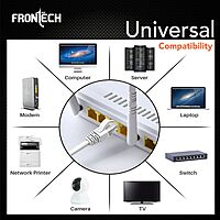 Frontech FT-0865 CAT6 Ethernet Cable – High-Speed Gigabit Networking | Durable Build | Reliable Data Transmission