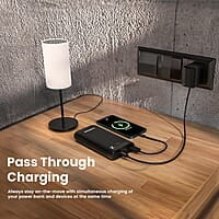 Ambrane 20000mAh Powerbank, 20W Fast Charging, Triple Output (2 USB & 1 Type C)