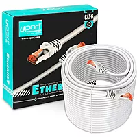 Uport CAT6 Patch Cord 20M – Steel Connector, high-speed Ethernet cable for reliable data transmission. Ideal for networking, gaming, and streaming. Durable design ensures long-lasting performance.