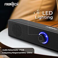 Frontech SPK-0008 multimedia speakers deliver clear, rich sound with stylish design—perfect for desktops, laptops, and home entertainment.
