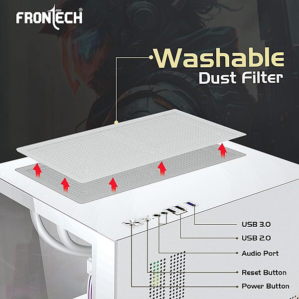 Frontech NEBULA FT-4290 Mid-Tower Gaming Case RGB