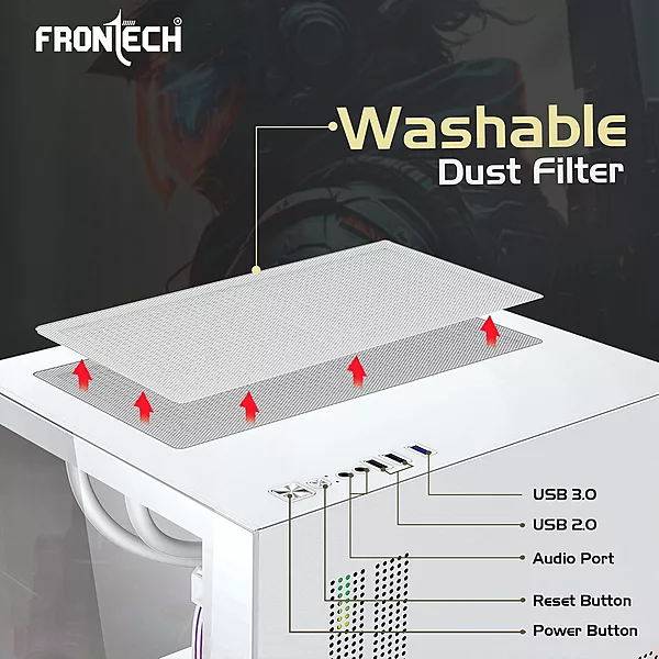 Frontech NEBULA FT-4290 Mid-Tower Gaming Case RGB