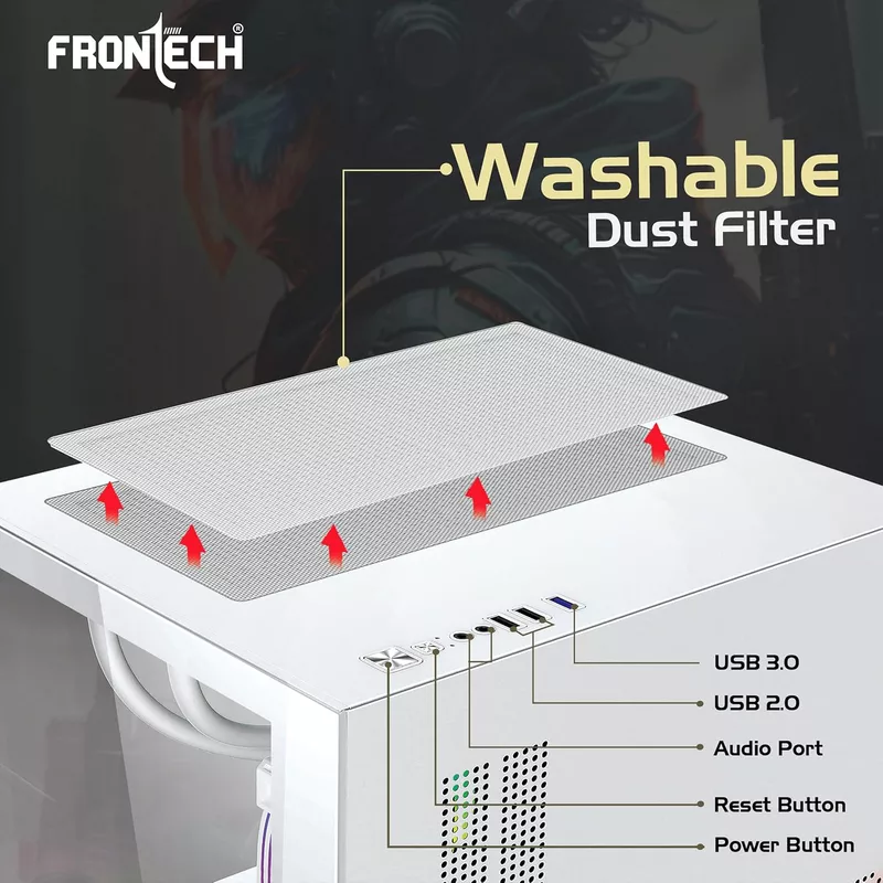 Frontech NEBULA FT-4290 Mid-Tower Gaming Case RGB