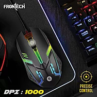Frontech DRAGON WARRIOR KB-0038P – RGB backlit USB gaming keyboard with mechanical feel, anti-ghosting & durable build. Designed for gamers.