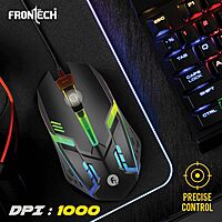 Frontech DRAGON WARRIOR KB-0038P – RGB backlit USB gaming keyboard with mechanical feel, anti-ghosting & durable build. Designed for gamers.