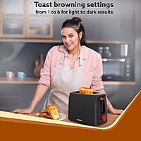 AGARO Olympia 750-Watt 2-Slice Pop-Up Toaster with 7 Toasting Settings