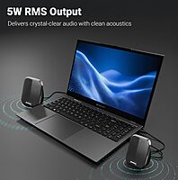 Zebronics Fame – 2.0 USB Speakers, 5W, AUX Input, Compact & Stylish Design for PC & Laptop