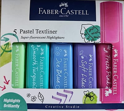 Faber Castell pastel Textliner Set of 5