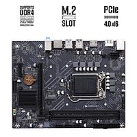 Zebronics H510-NVMe Motherboard for Intel LGA 1200 features PCIe 4.0, dual M.2 slots, USB 3.2, and supports 10th/11th Gen Intel CPUs, ensuring high performance and connectivity for gamers.