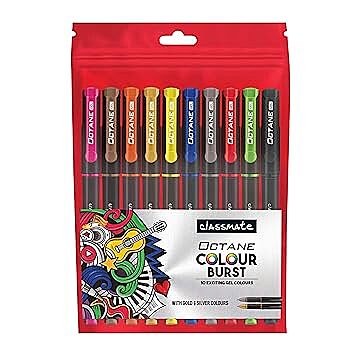Classmate Octane Colour Burst - Count of 10 (assorted)