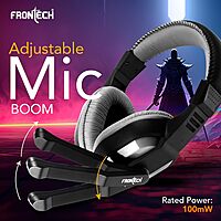 Frontech HF-3447 – Wired multimedia headphone with clear sound, adjustable headband, and soft ear cushions for all-day comfort.