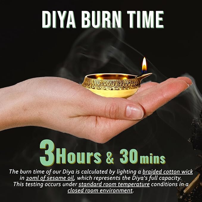 Brass Diya for Puja (Small 5.8 cm, Golden Color) – Set of 2 Pital Kuber Deep Vilakku for Daily/Festive Worship, Home Temple Decoration, Diwali, Housewarming, Wedding & Spiritual Return Gift