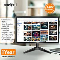 Frontech MON-0054 – 20" flat monitor offering clear visuals, bright colors, and a sleek design for everyday computing tasks.