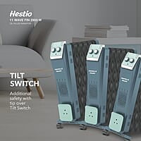 Havells Hestio 11 Wave Fin OFR 2900 Watt with 3 Heat Setting 1000W/1500W/2500W & PTC Heater 400W