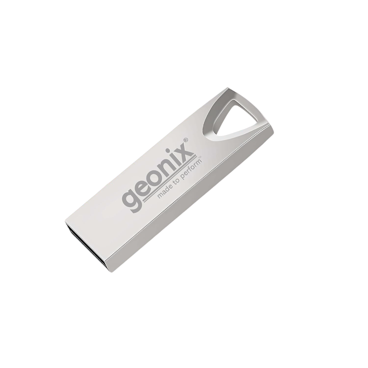 Geonix 8GB USB 2.0 Pendrive, Silver, Keyring Design-GXPD8GB