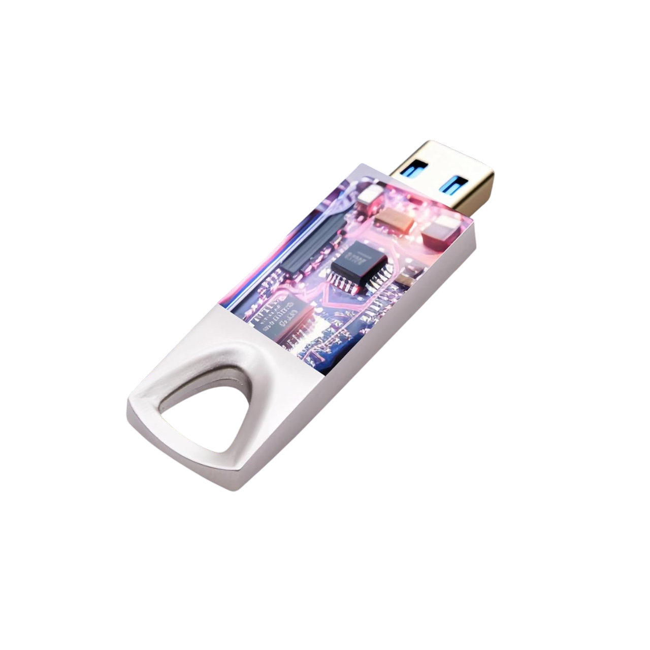 Geonix 8GB USB 2.0 Pendrive, Silver, Keyring Design-GXPD8GB