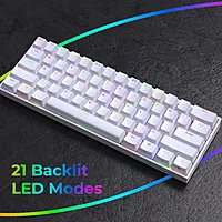 Used Zebronics NINJA 61 keys wireless mechanical keyboard, ZEB-MAX, Black