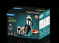 Crompton Ameo 750-Watt Mixer Grinder with MaxiGrind and Motor Vent-X Technology AMEO-4JARS