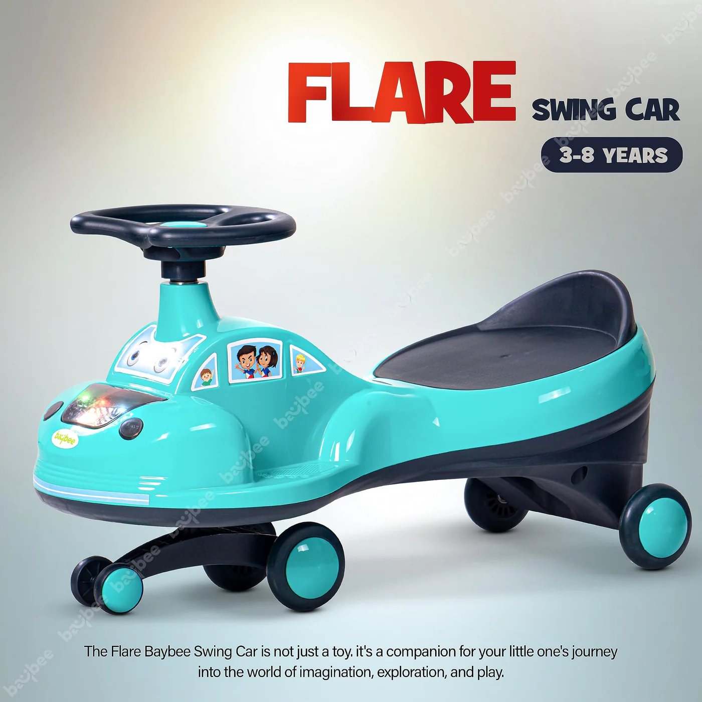 Baybee Flare Magic Swing Cars for Kids with PP Wheels- Blue Baybee Flare Magic Swing Cars for Kids with PP Wheels- Blue