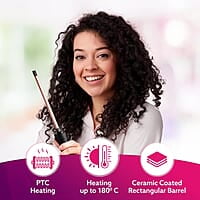 AGARO HC9007 Hair Curler With 7 MM Barrel, Rod, Tong, Chopstick Rectangular Hair Curler