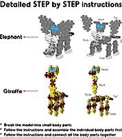 Fixi Bricks Giraffe and Elephant