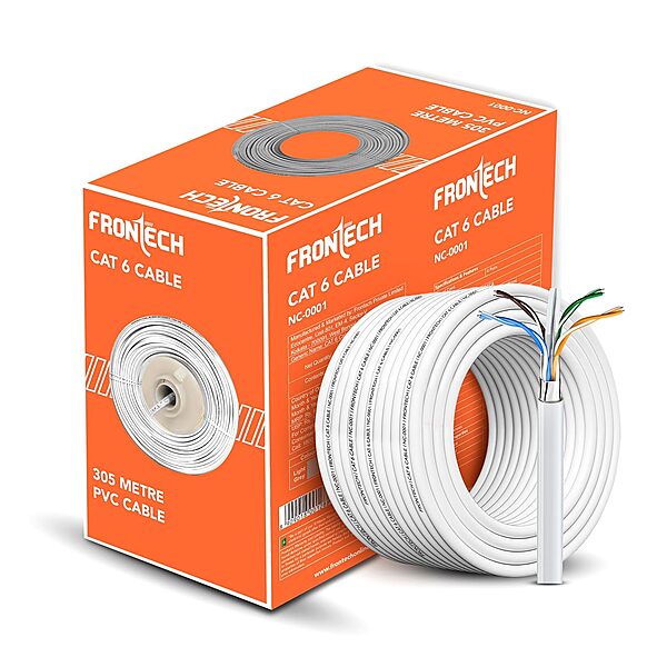 Frontech FT-0865 CAT6 Ethernet Cable – High-Speed Gigabit Networking | Durable Build | Reliable Data Transmission