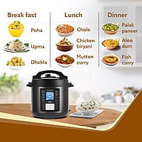 AGARO Imperial Electric Pressure Cooker, 8 Litres Inner Pot, 14 Pre-Set multi Cooking Functions