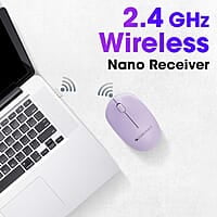 ZEBRONICS Cheetah Wireless Mouse with 1600 DPI, High Accuracy, Precise Usage, 3 Buttons, Ergonomic and Comfortable Design