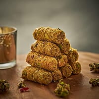 SMOOR SHAUQ Baklava Box Artisanal Turkish Delight 300gm (15 Pieces)