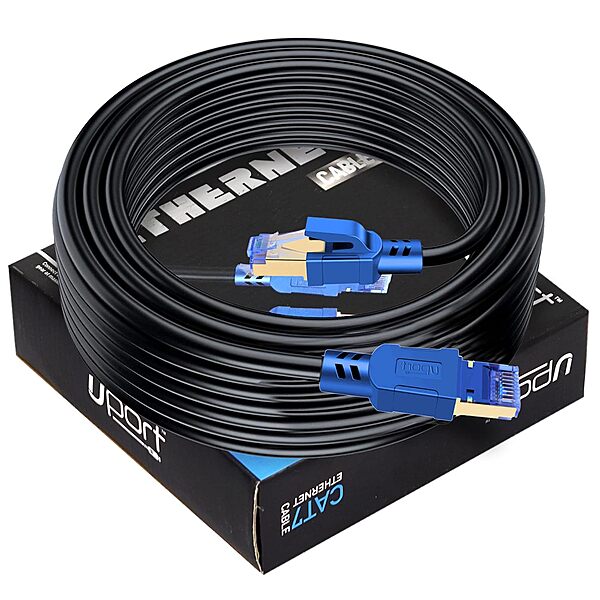 Uport CAT-7 Patch Cord 20M – Ethernet, high-speed data transfer, shielded for reduced interference, ideal for gaming and streaming, durable design, compatible with all devices, reliable connectivity.