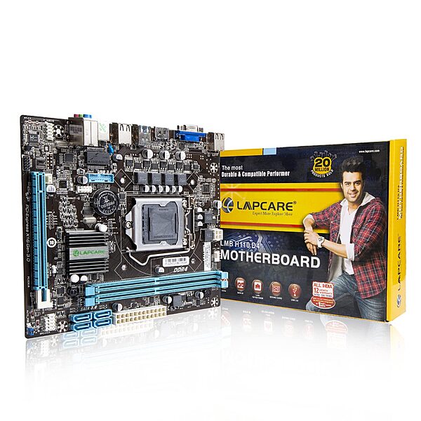 Lapcare H110 Motherboard – LGA 1151 Socket | Intel H110 Chipset | DDR4 Support | ATX Form Factor | High Stability Desktop Board