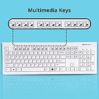 Zebronics DLK01 (White) Wired Keyboard