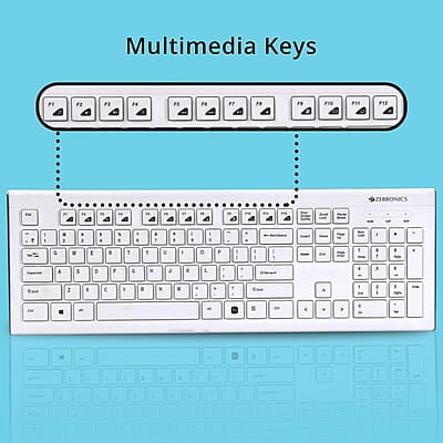 Zebronics DLK01 (White) Wired Keyboard Zebronics DLK01 (White) Wired Keyboard