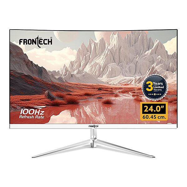 Frontech MON-0086 – 27" flat borderless monitor with crisp Full HD display, 68.58cm screen, and ultra-slim bezels for sharp visuals.