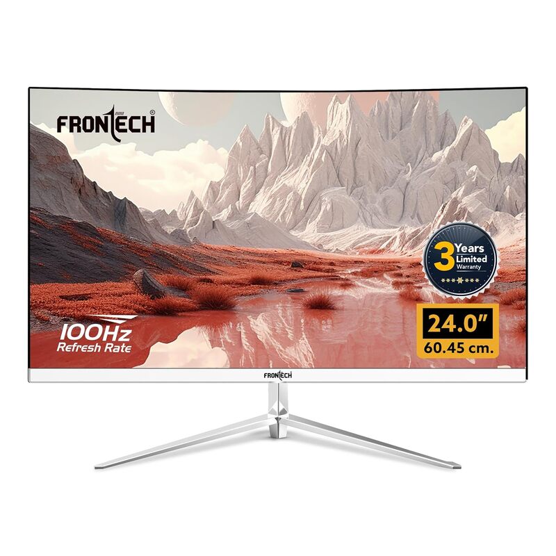 Frontech MON-0086 – 27" flat borderless monitor with crisp Full HD display, 68.58cm screen, and ultra-slim bezels for sharp visuals.