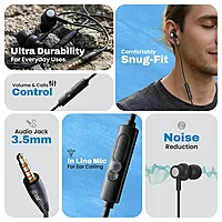 EVM HF-03 3.5mm Wired Earphone - Black