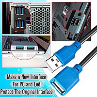 Storite Uport 5 Meter USB Extension Cable – USB 2.0 Male to Female | High-Speed Data Transfer | Long Extension | Keyboard, Mouse & Storage Devices