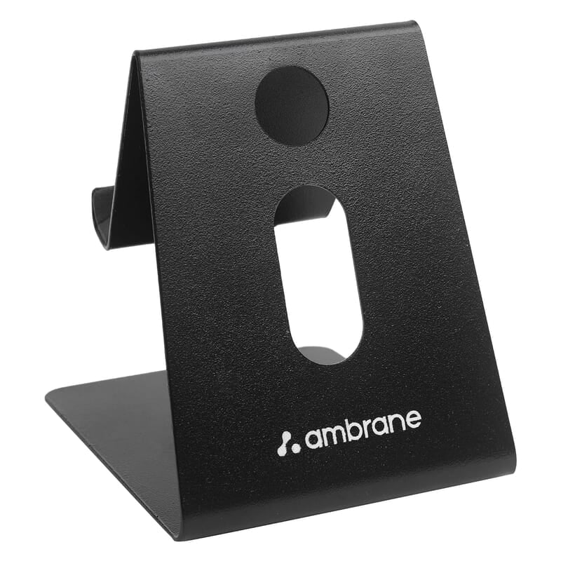 Ambrane Mobile Holding Tabletop Stand, 180 Degree View, Premium Metal Body, Wide Compatibility, Multipurpose, Anti-Skid Design Pop Stand