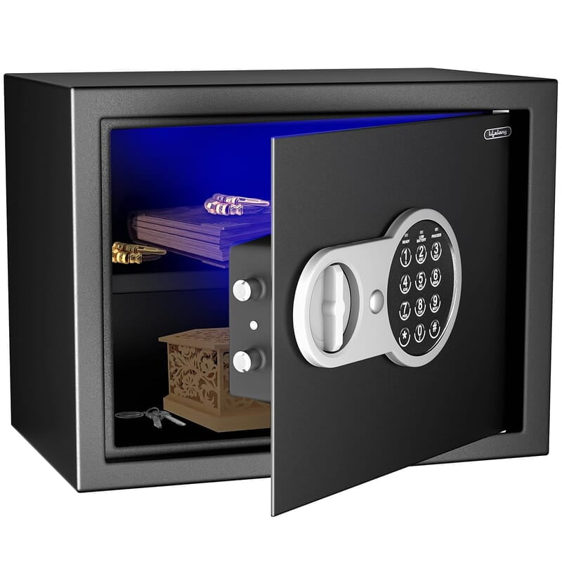 Lifelong LLHSL08 22Litres Home Safe Electronic Locker with LED Light  Digital Security Safe for Home & Office