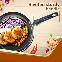 AGARO Elegant Non Stick Tawa, 28 cm Diameter, Induction and Gas Oven