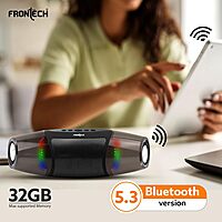 Frontech SW-0188 delivers immersive sound with deep bass and clear highs—ideal 2.1 speaker system for music, movies, and gaming.
