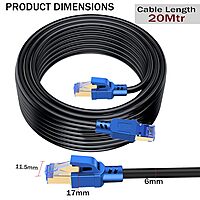 Uport CAT-7 Patch Cord 20M – Ethernet, high-speed data transfer, shielded for reduced interference, ideal for gaming and streaming, durable design, compatible with all devices, reliable connectivity.