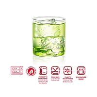 Borosil 205ml Set of 6 pcs Vision Glass Vision Transparent Drinking Glass | Borosilicate Glass Tumblers for Water, Cold Drinks, Juice| Flame Proof, Microwave & Dishwasher Safe, For Daily use & Gifting